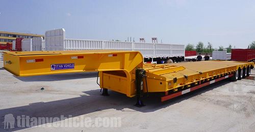 4 Axle 100 Ton Lowbed Semi Trailer for Sale In Djibouti
