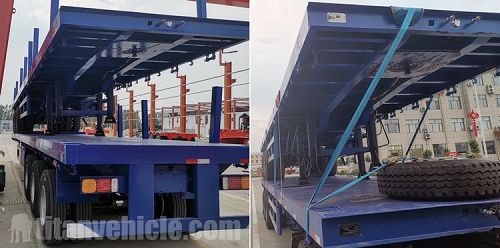 3 Axle 25M Extendable Flatbed Trailer for Sale In Chile