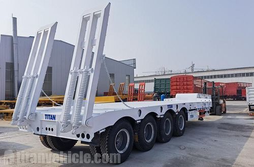 4 Axle Lowbed Trailer Semi Trailer