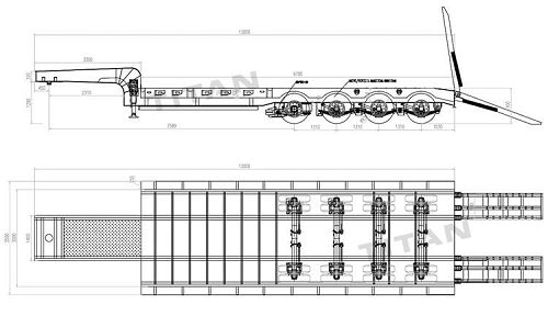 4 Axle Low Bed Truck Trailer for Sale Price in Namibia