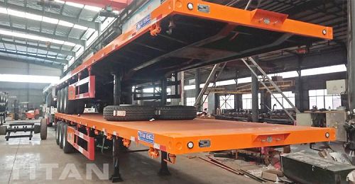 3 Axle 40 Foot Flatbed Truck Trailer for Sale in Ghana