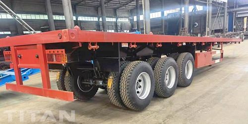 3 Axle 40 Foot Flatbed Truck Trailer for Sale in Ghana