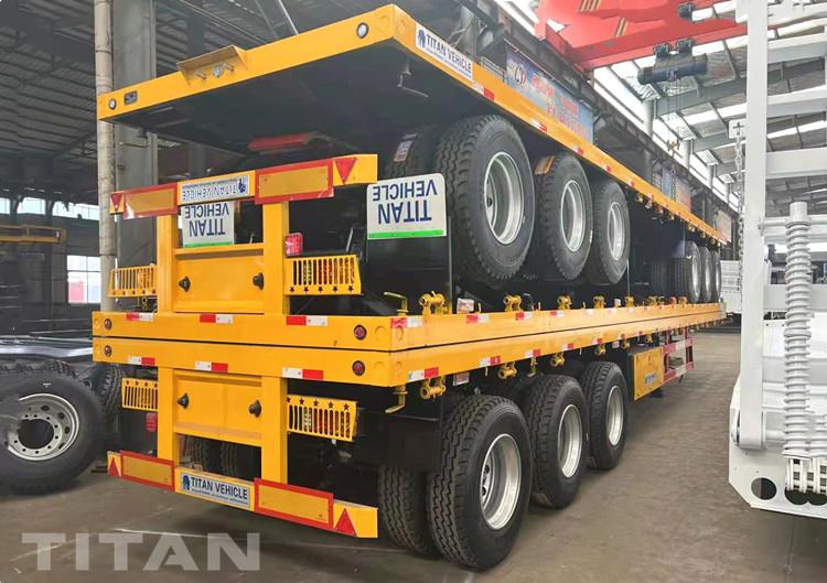 3 Units 40ft Container Flatbed Tractor Trailer will be sent to Angola