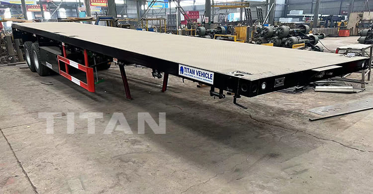 2 axles container flatbed semi traielr