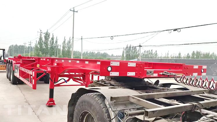 3 axles 40ft skeleton semi trailer