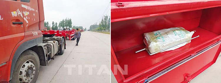 3 axles 40ft skeleton semi trailer