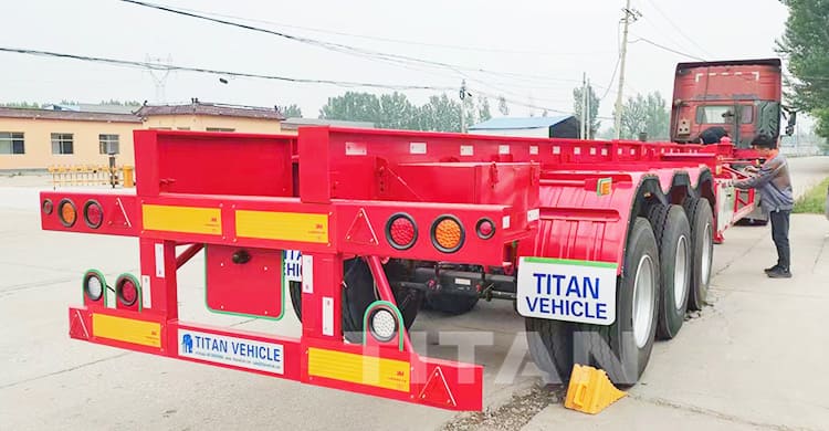 3 axles 40ft skeleton semi trailer