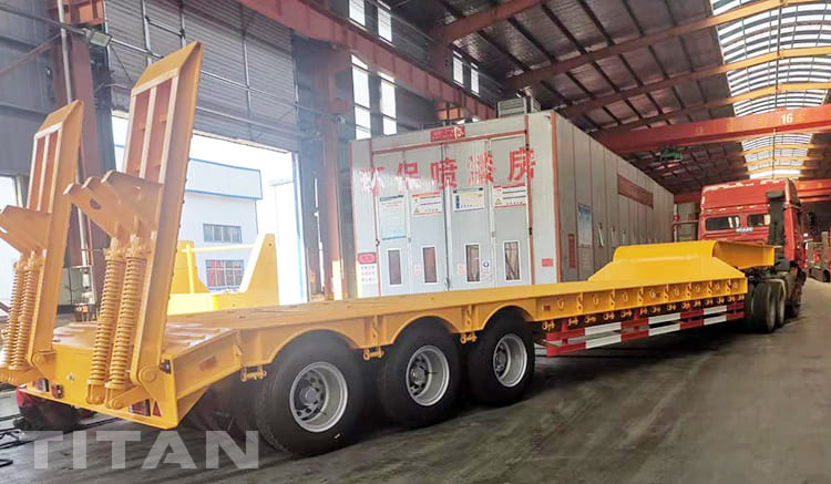 3 axles 60t low loader trailer