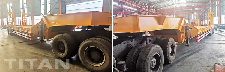 3 axles 60t low loader trailer