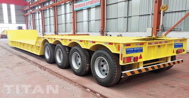 4 Axle 100T Folding Gooseneck Lowboy Trailer will be sent to Nigeria