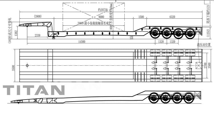 4 Axle 100T Folding Gooseneck Lowboy Trailer will be sent to Nigeria