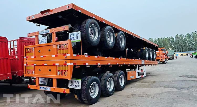 3 Axles 40Ft Flat bed Trailer