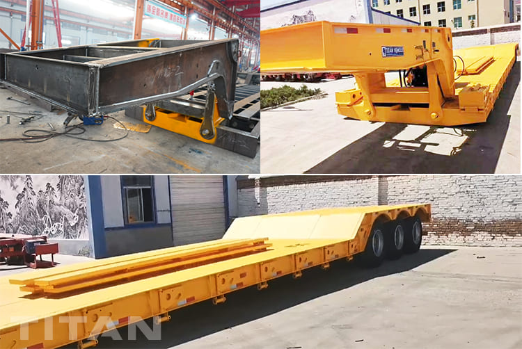 3 line 6 axles heavy duty lowboy trailer for sale 