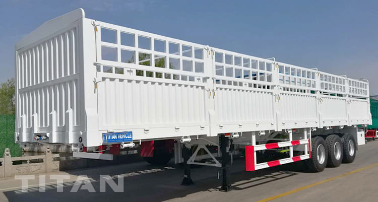 Tri Axles Fence Cargo Semi Trailer