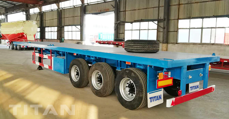 3 Axles Flatbed Container Trailer