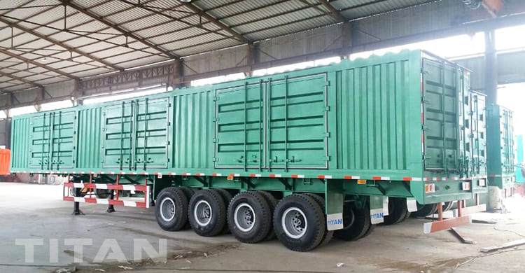 4 axles van trailer