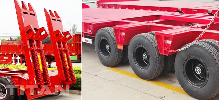 3 line 6 axles semi low loader trailer