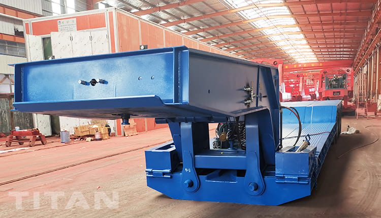 3 Axles Heavy Duty Lowbed Transport Trailer