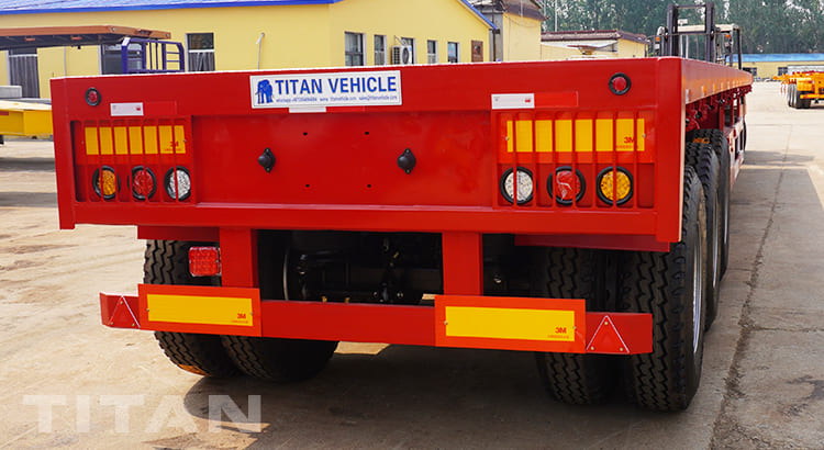 3 Axles Flat Bed Semi Trailer with Airbag Suspension 