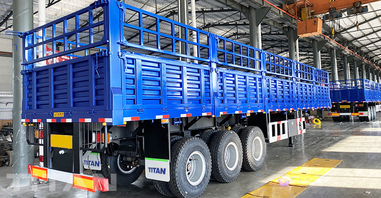 3 Axles fence semi trailer