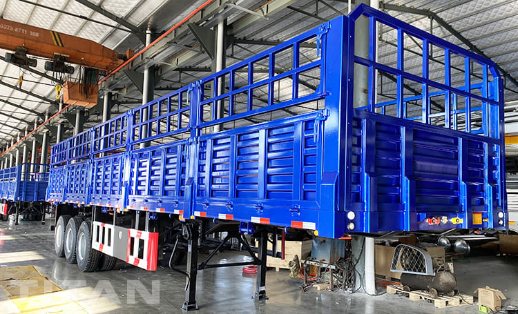 3 axles fence semi trailer