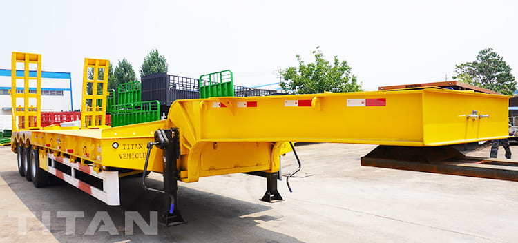 80 ton 3 axle low bed semi trailer