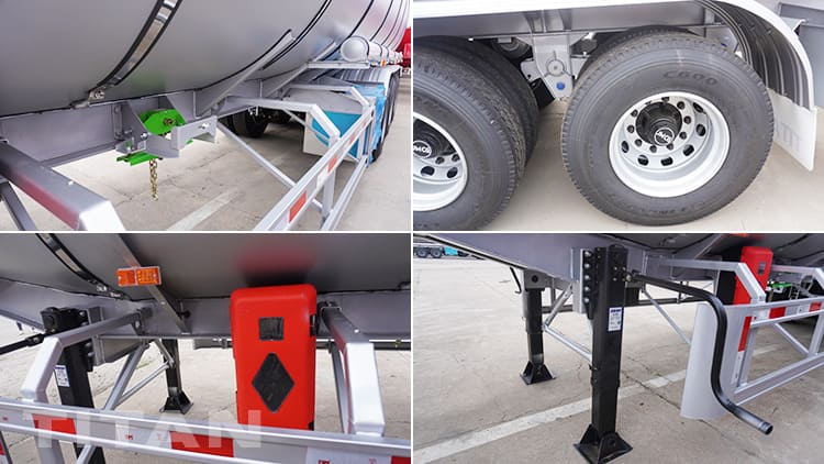 3 axles 55000l stainless tanker trailer 