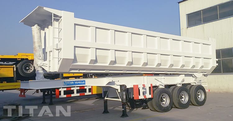 30CBM Tri Axle Semi End Dump Trailer