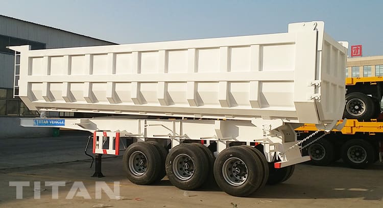 30CBM Tri Axle Semi End Dump Trailer