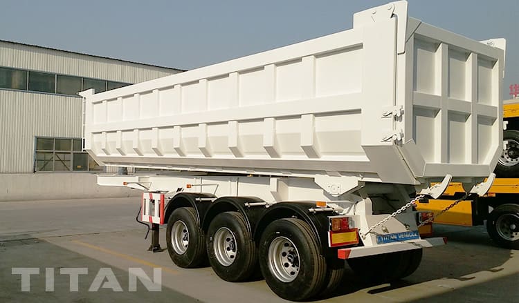 30CBM Tri Axle Semi End Dump Trailer