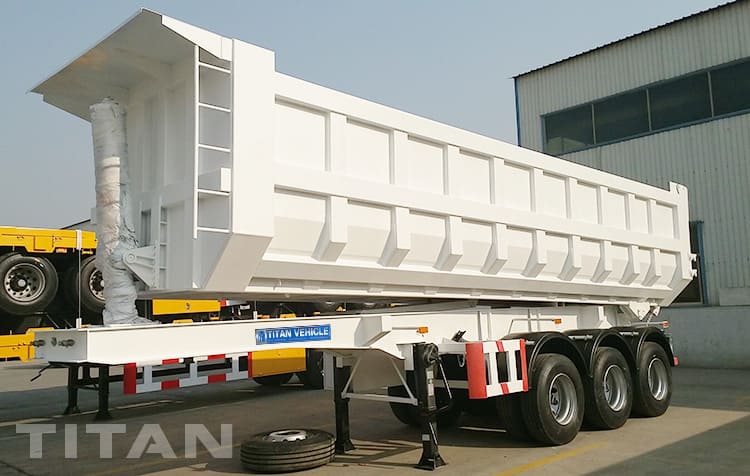 30CBM Tri Axle Semi End Dump Trailer
