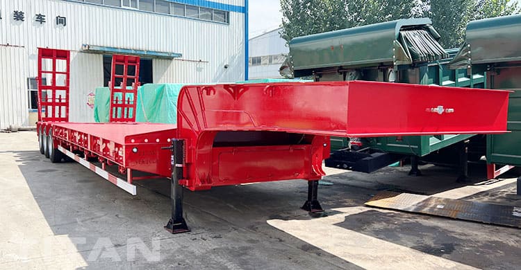 3 Lines 6 Axles Heavy Low Loader Truck Trailer for Sale in Nigeria 