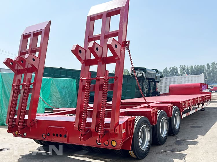 3 lines 6 axles heavy low loader truck trailer