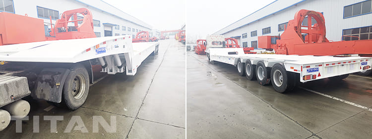 folding neck lowboy trailer