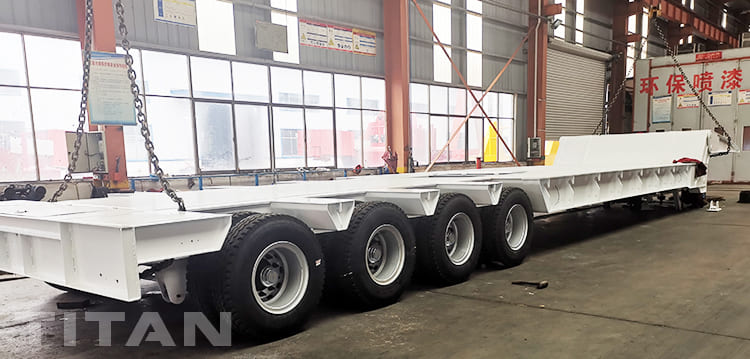 folding neck lowboy trailer