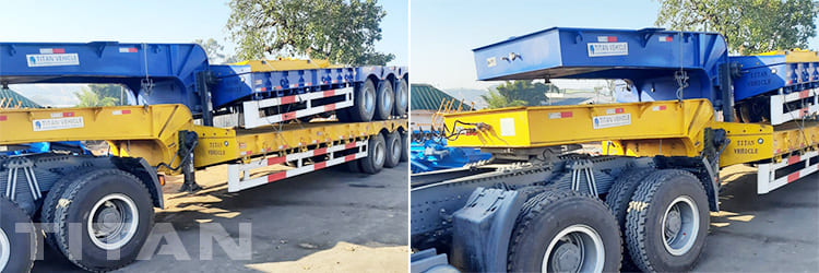 3 Axles Tractor Low Loader Trailer for Sale in Tanzania