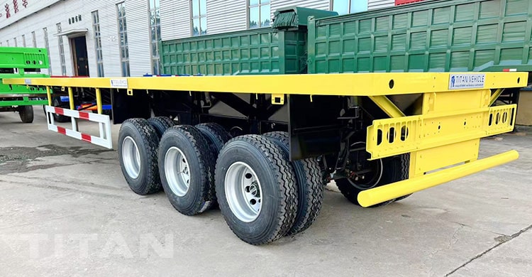 40 Foot 3 axles Flatbed tractor trailer for Sale