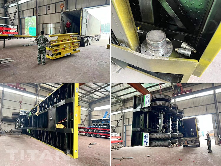 40 Foot 3 axles Flatbed tractor trailer for Sale