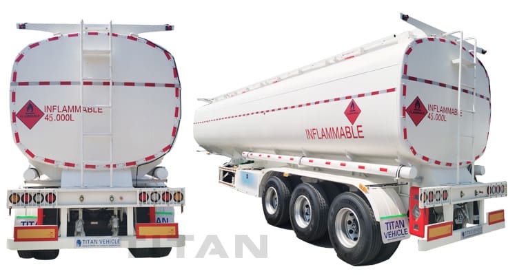 45000Ltrs Crude Oil Tanker Trailers for Sale