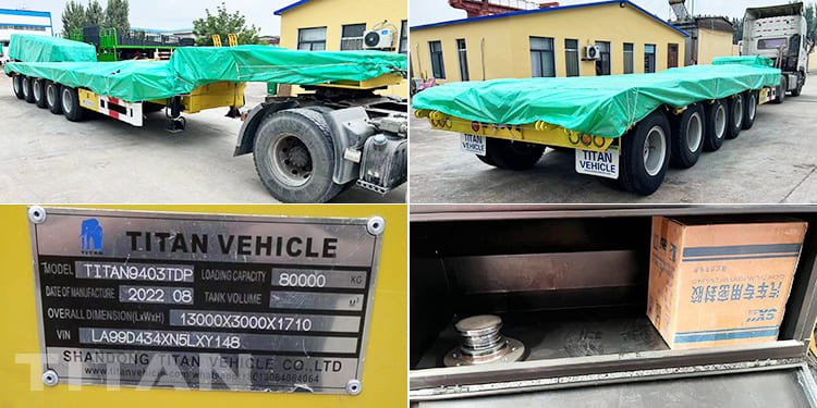 120T 5 Axles Semi Low Bed Trailer
