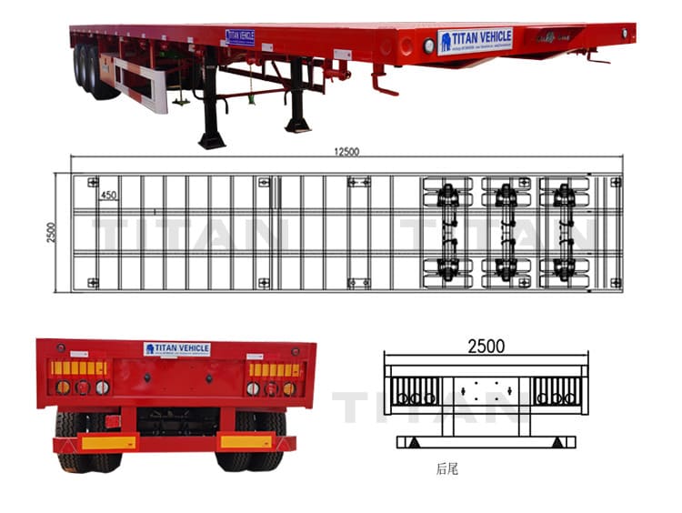 tri axles flatbed