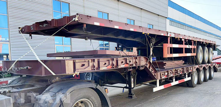 3 axles flatbed and 4 axles lowloader