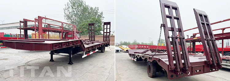 3 axles flatbed and 4 axles lowloader