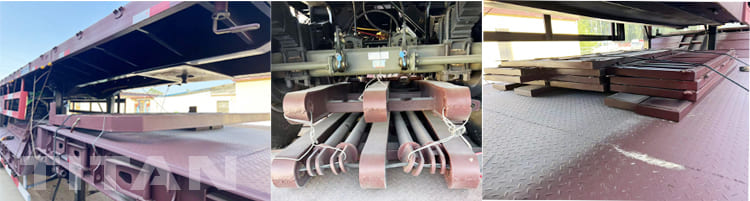 3 axles flatbed and 4 axles lowloader