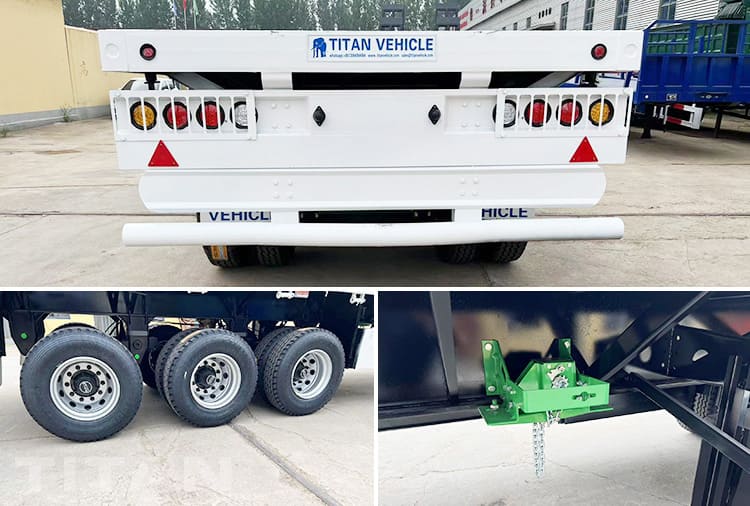3 axles flatbed trailer