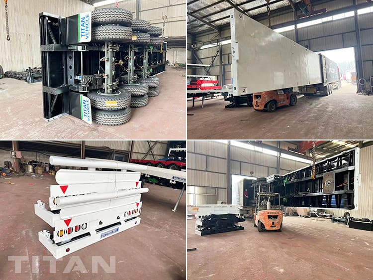 3 axles flatbed trailer