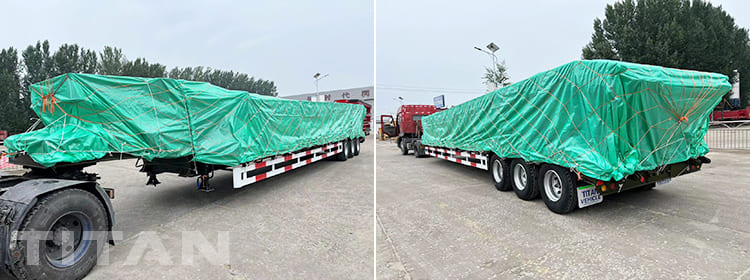 3 axles low loader trailer