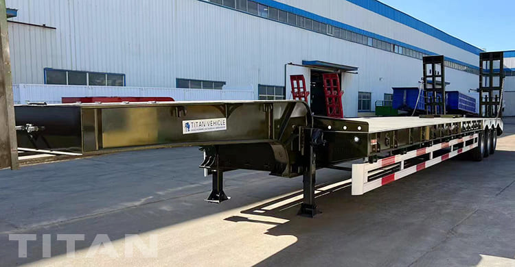 3 axles low loader trailer