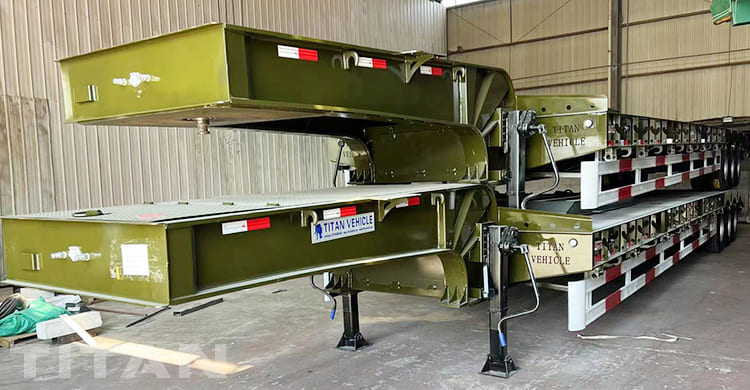 3 axles low loader trailer