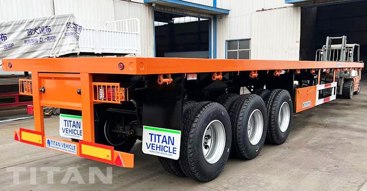 3 axles flatbed trailer